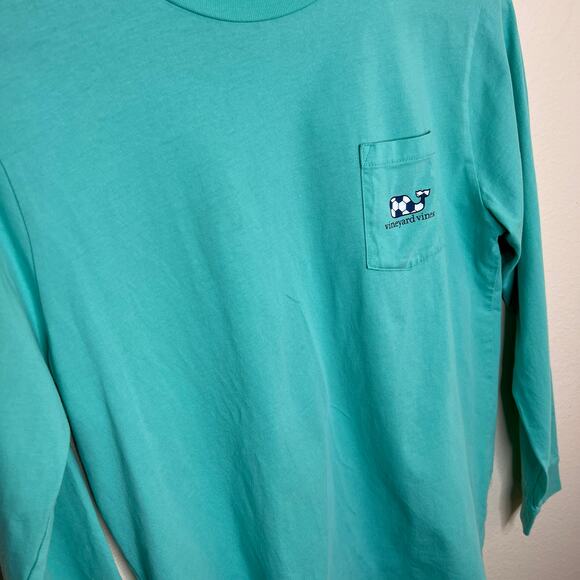 Vineyard Vines Teal Long Sleeve Soccer Tee XL - Picture 5 of 7